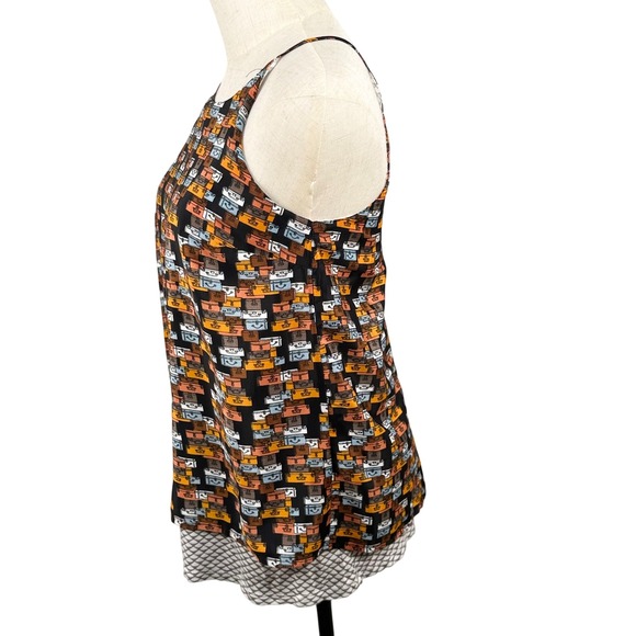 Anthropologie Porridge Layered Swing Tank Top XS Suitcase Halter Split Back EUC - Picture 3 of 8